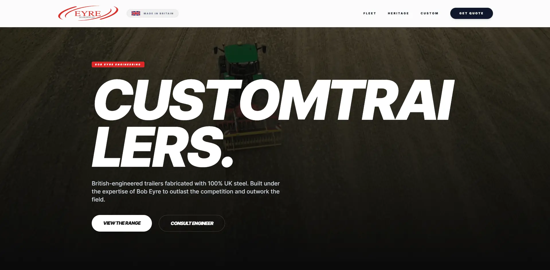 Eyre Trailers Lincolnshire Farm Engineers Website Design
